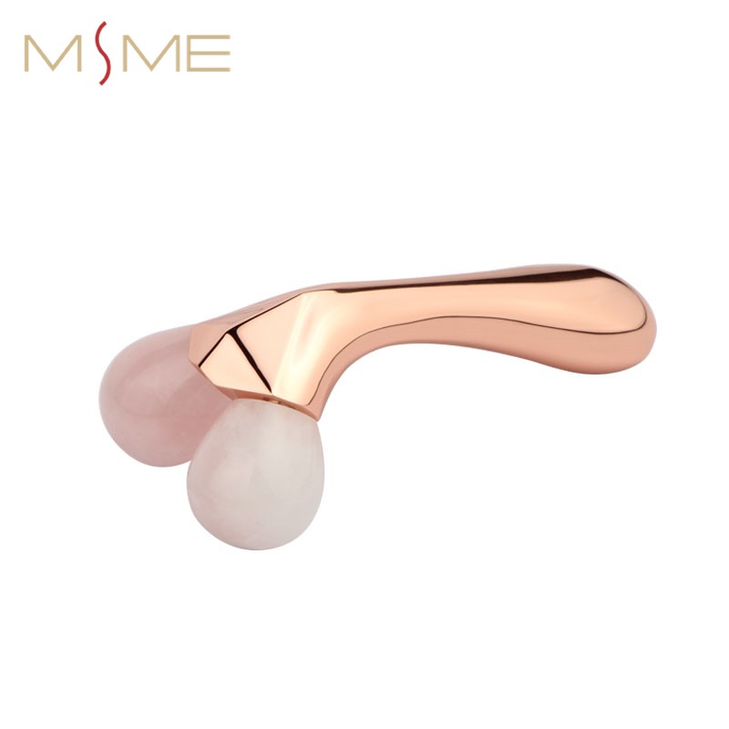 2021 New Pink 3d massage roller High Quality Natural Rose Jade Roller Facial Slimming Body Massager