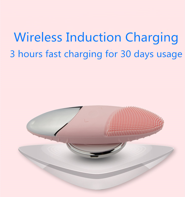 Wireless Charging Waterproof Silicone Facial Cleansing Brush(图14)