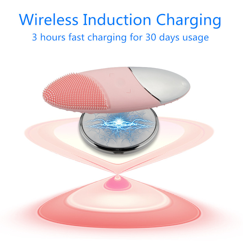 Wireless Charging Waterproof Silicone Facial Cleansing Brush(图12)