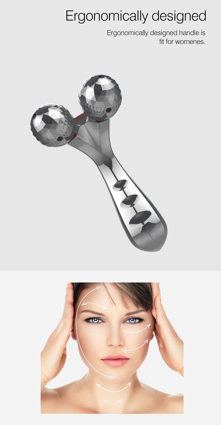 3D Roller Face Massager Face Lift Skin Tighten Firming Beauty Tool 3D Wrinkle Remover Microcurrent F(图4)