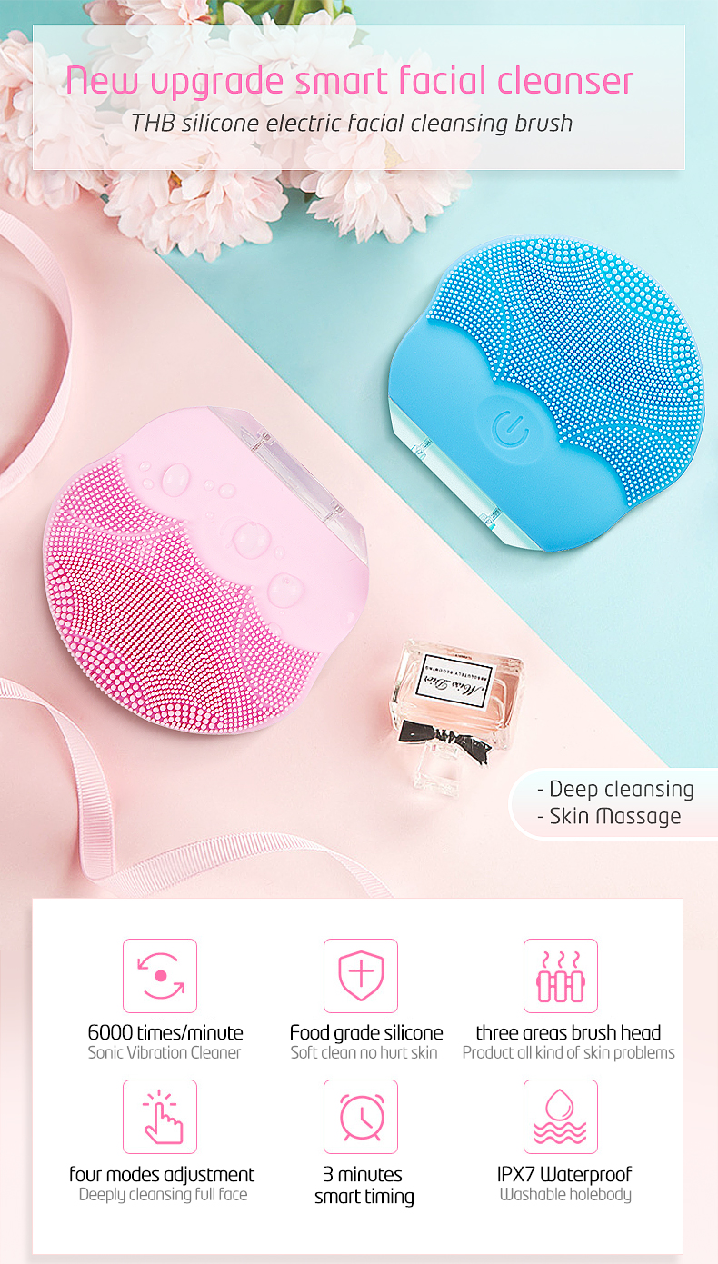 Silicone Electric Facial Cleanser(图1)